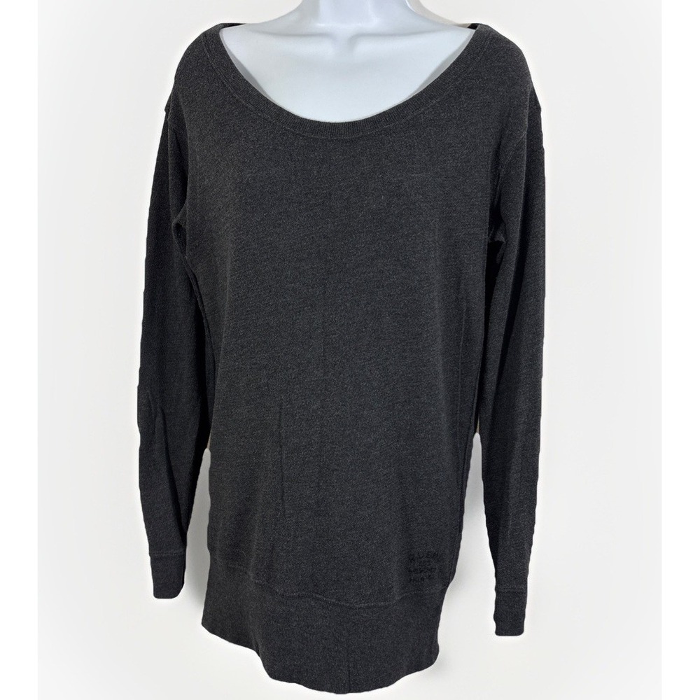 Abercrombie & Fitch Ruehl #925 Thermal‎ Sz S Ribbed Hems Gray Y2K
